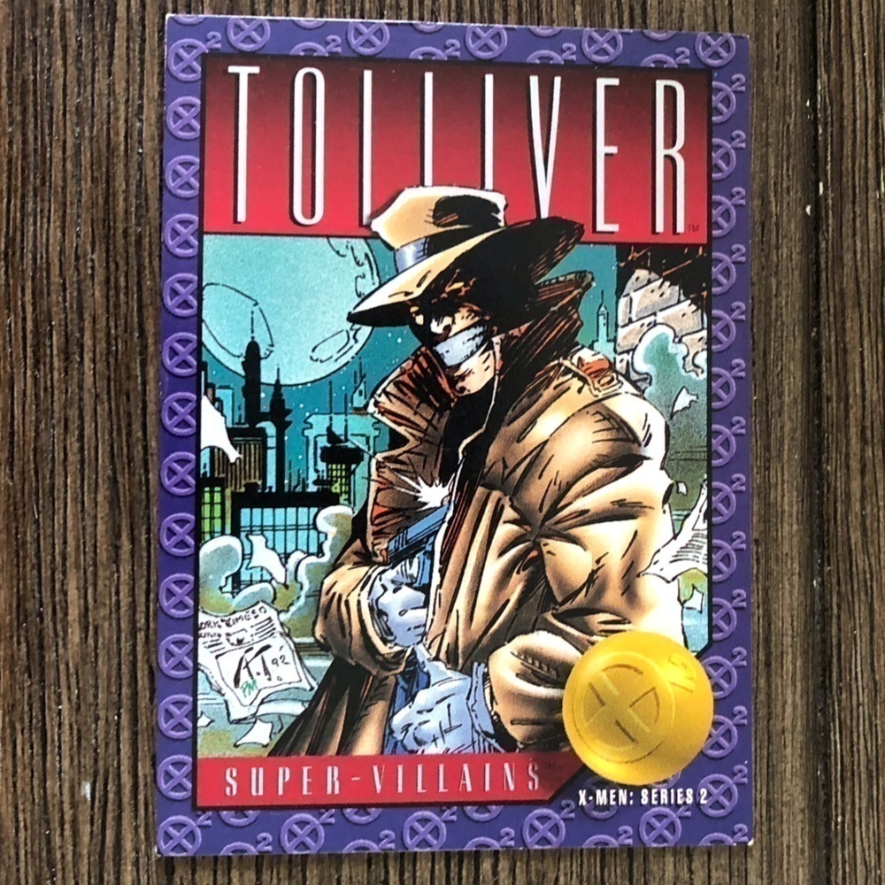 Vintage X-men 1993 trading card: Super Villains: Tolliver #80